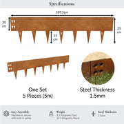 Corten edging specs 20cm